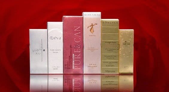 Cosmetic boxes for perfumes and lipsticks and glosses