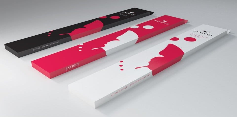 custom hair extension packaging