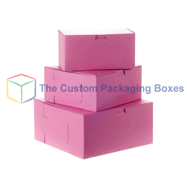 Pink pastry boxes