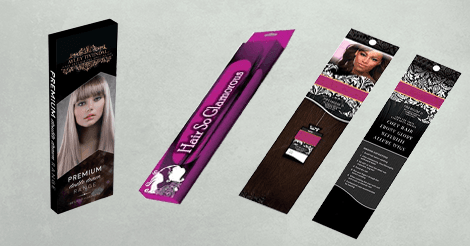 hair extensions packaging boxes
