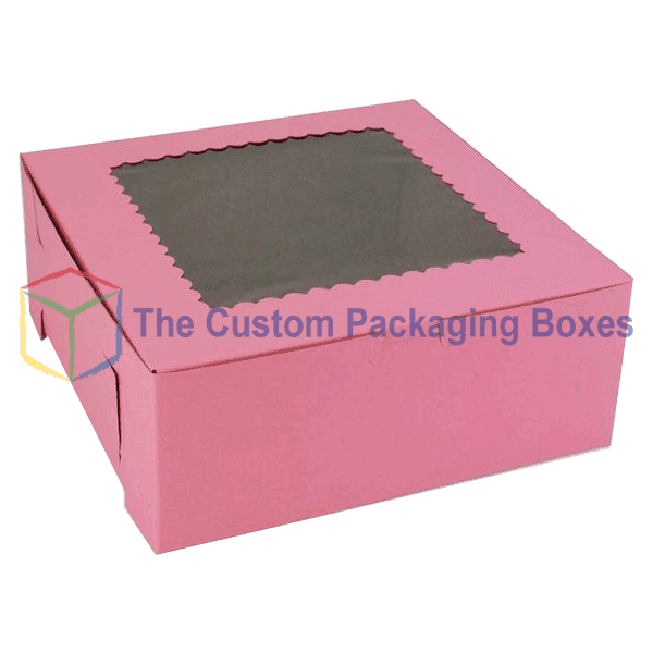 Pink pastry boxes