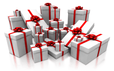 white gift boxes