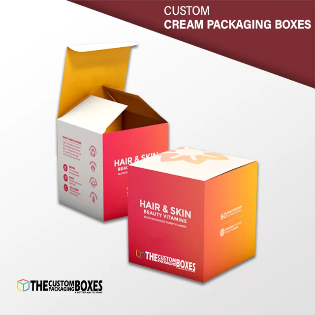 Custom Cream Packaging Boxes