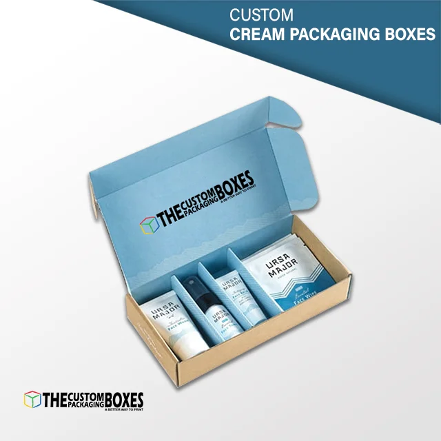 Custom Cream Packaging Boxes