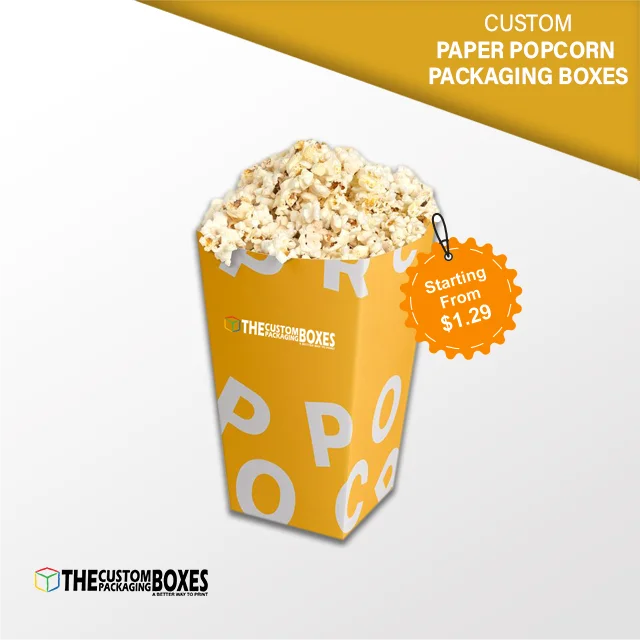 Custom Paper Popcorn Packaging Boxes