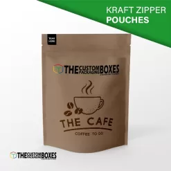 Custom Kraft Paper Zipper Pouch Packaging Bags